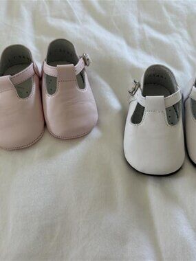 Dondolo Baby Mary Janes Pink and White Sz 1